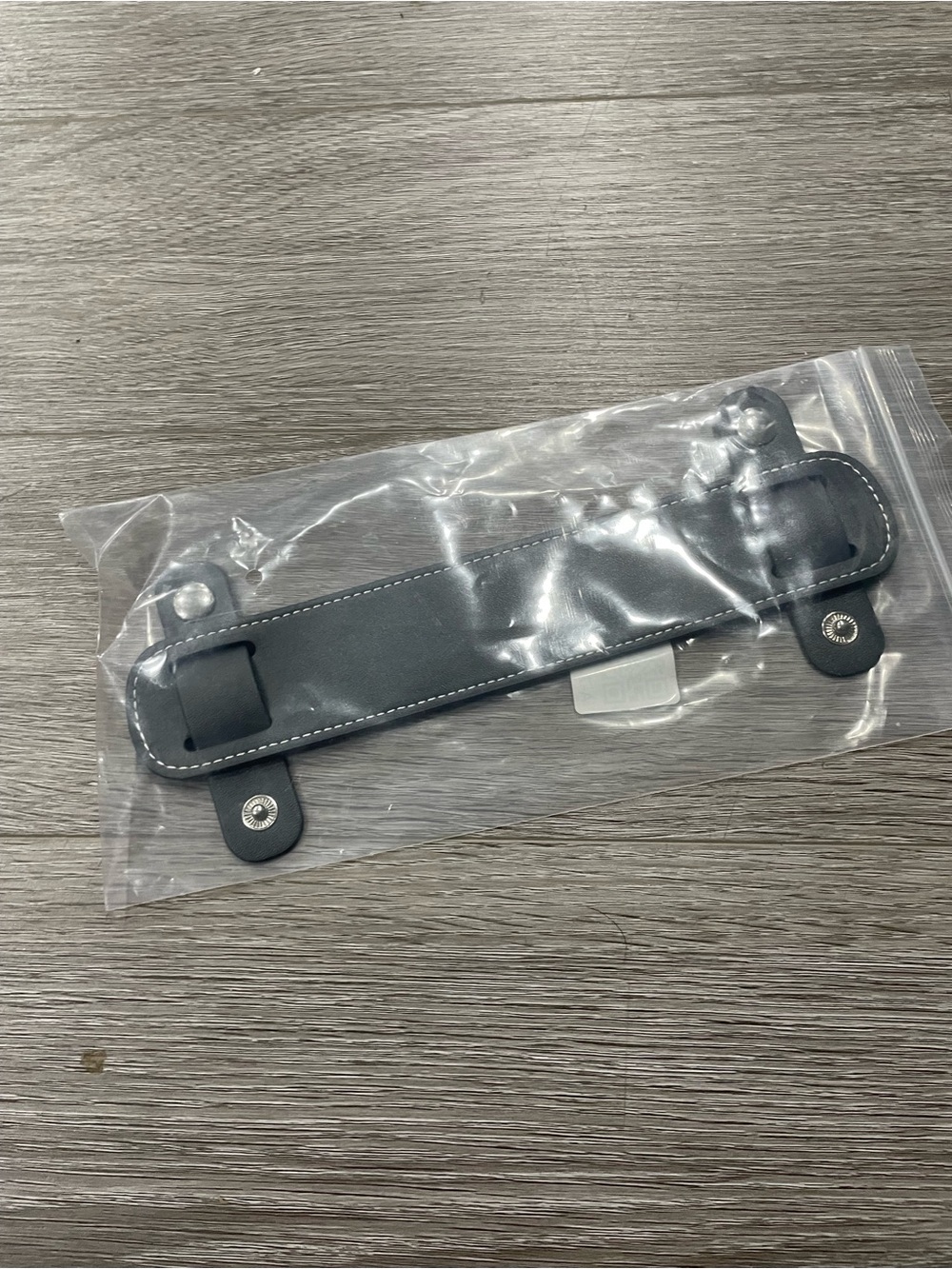 Black Leather Suitcase/Bag Handle Strap - holds two straps together for shoulder